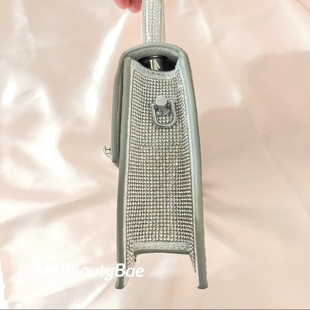 Silver Crystal Rhinestone Purse - Picture 5 of 11